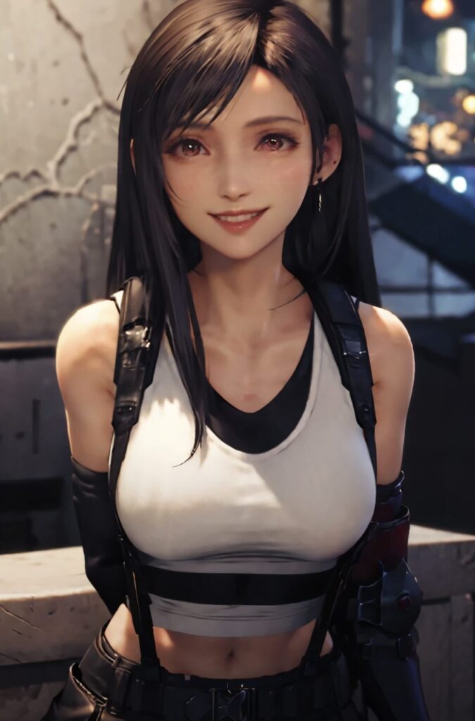 Tifa - final fantasy 7 remake styleによる生成結果